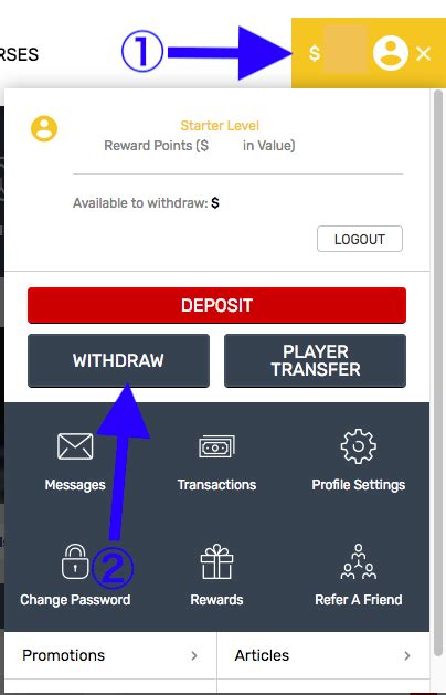 how to withdraw money from bovada